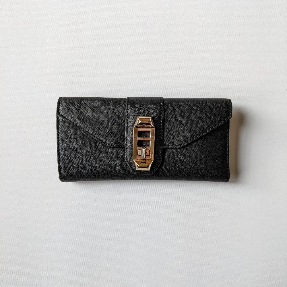 Rebecca Minkoff Tri-Fold Wallet with Gold Hardware